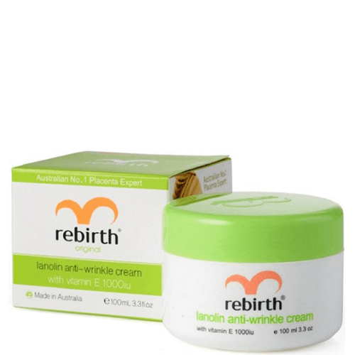 Rebirth,Lanolin Anti-Wrinkle Cream,ครีมบำรุงผิวหน้า,ลดรอยดำสิว,ผิวนุ่นชุ่มชื่น