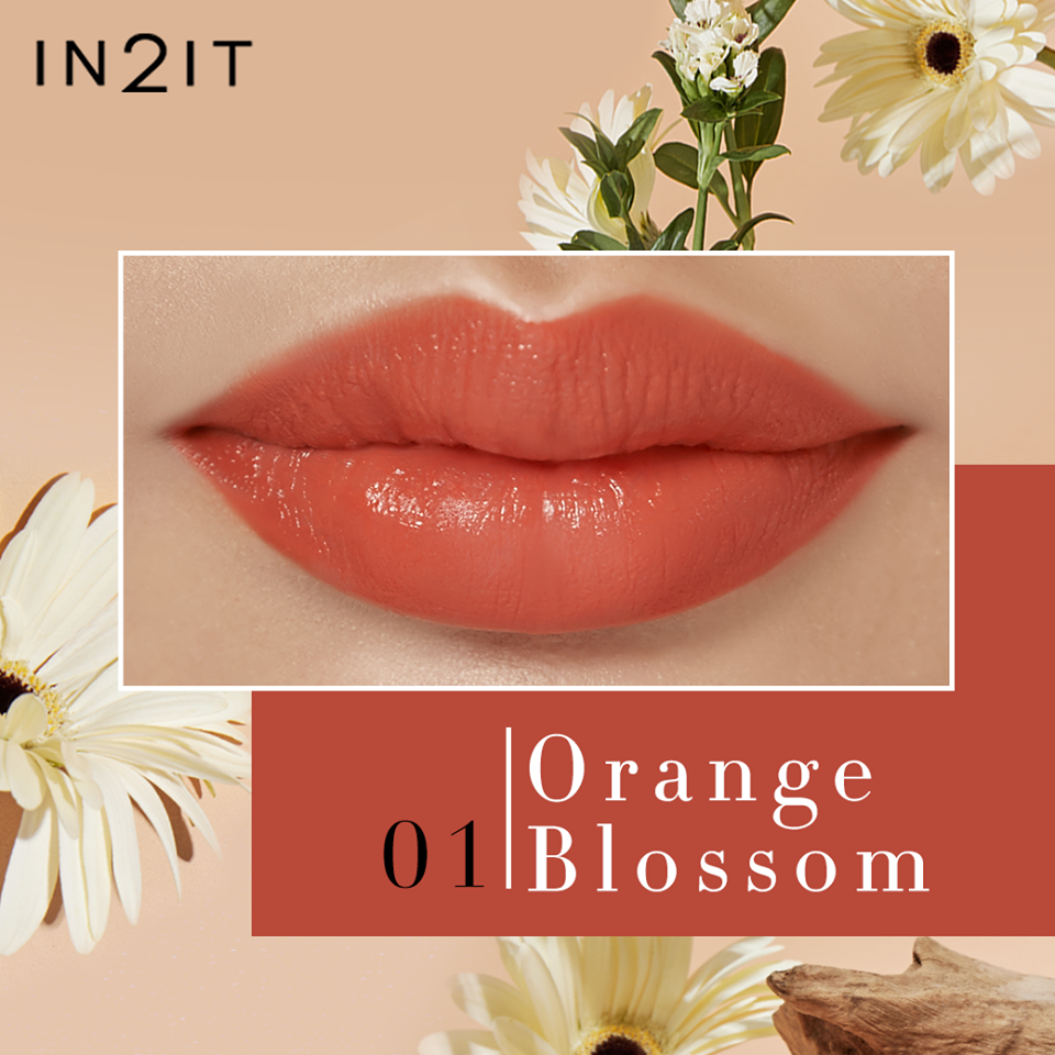 IN2IT, IN2IT Blooming Moist Lipstick, Blooming Moist Lipstick, Blooming Moist Lipstick #01 Orange Blossom, Blooming Moist Lipstick #02 Honesty, Blooming Moist Lipstick #03 Lady Of The Night, Blooming Moist Lipstick #04 Sweet Violet, Blooming Moist Lipstick #05 Buttercup, Blooming Moist Lipstick #06 Primrose, ลิปสติก, ลิปสติกเนื้อครีมมี่มอยส์, มอยส์เจอไรเซอร์