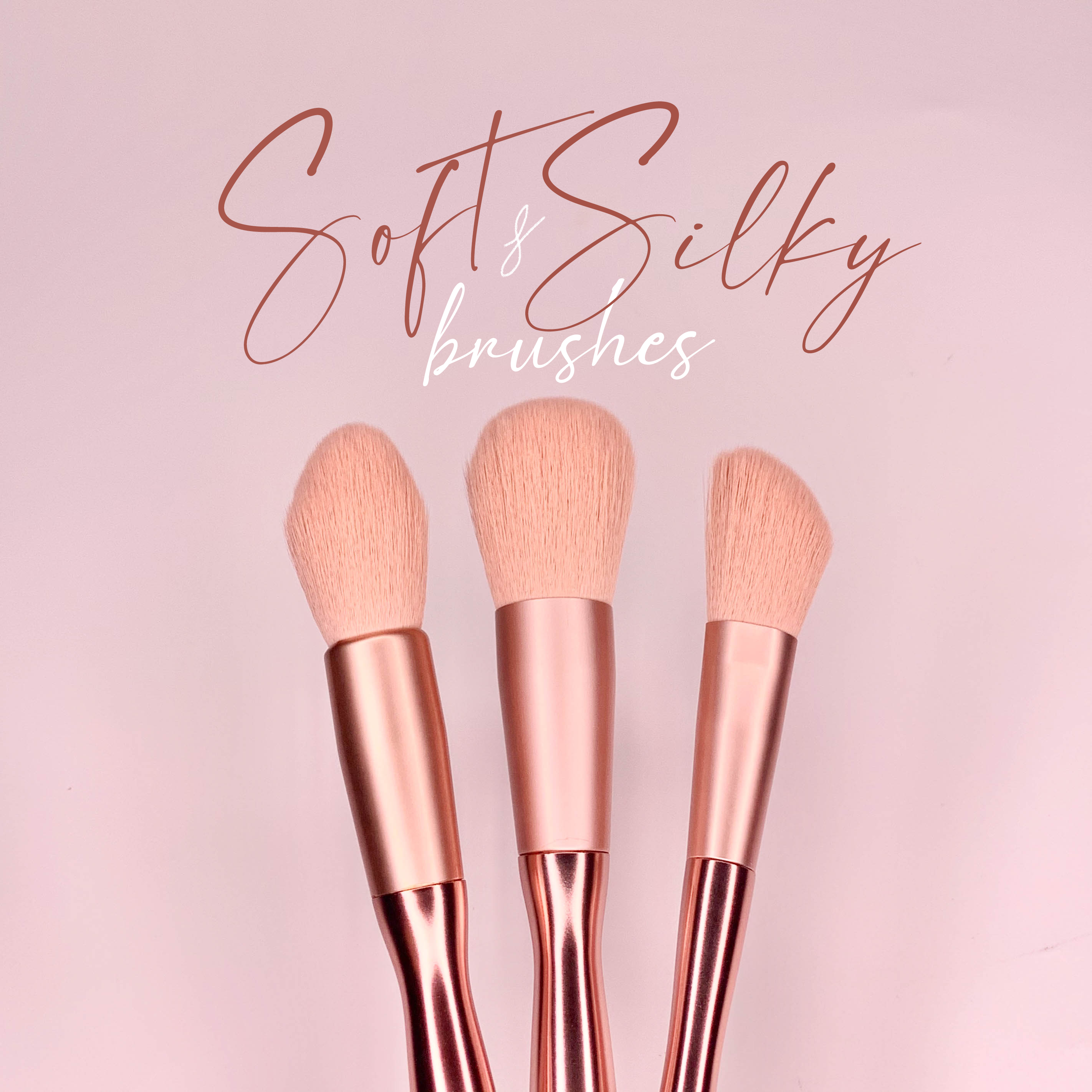 AllpeaU brushes set with bag #rose gold